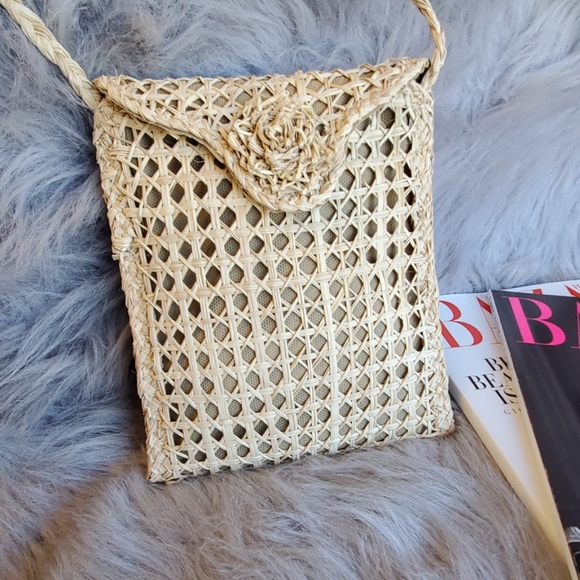 Iraca palm crossbody new bag sustainable artisanal - Picture 2 of 8